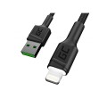 Cable datos USB 2.0 a Lightning Iphone 5-12 / 2m / 2.4a / Led Blanco / KABGC12 / Greencell