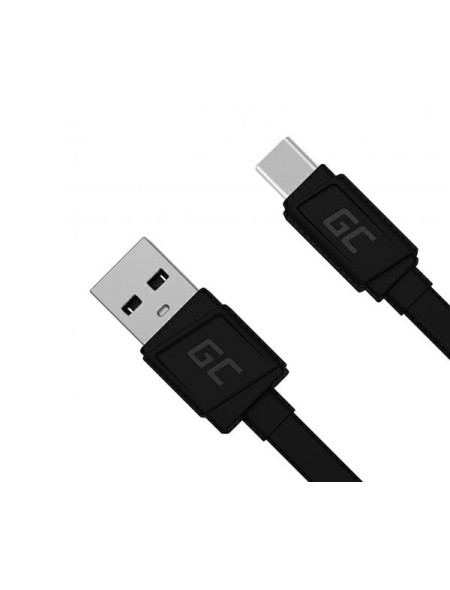 Cable datos USB 2.0 a Type-C 0.25m GREENCELL QC 3.0 KABGC03