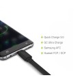Cable datos USB 2.0 a Type-C 0.25m GREENCELL QC 3.0 KABGC03