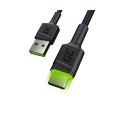 Cable datos USB 2.0 a Type-C 1.2m GREENCELL QC 3.0 KABGC06