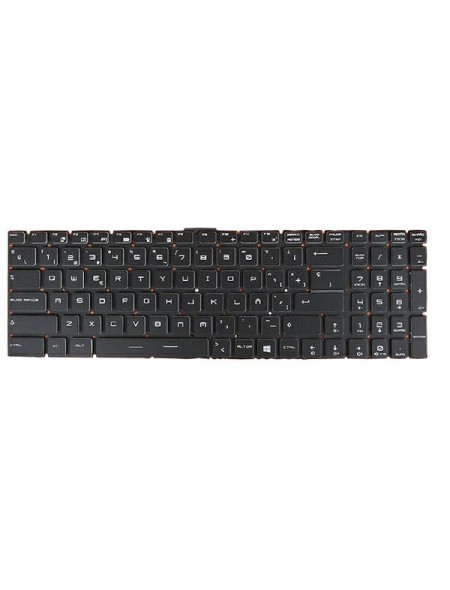 Teclado compatible para portátil MSI Gt72 / Gt62 / Ge62 / Ge72 / Ge73 / Gs60 / Gs70 / Retroiluminado / Negro