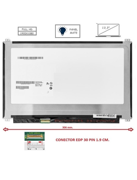 Pantalla compatible para portátil LED 13.3