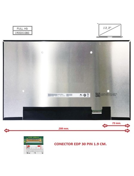 Pantalla compatible para portátil LED 13.3