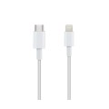 Cable datos Type-C a Lightning Iphone 5-12 / 1m / Blanco / Nanocable 10.10.0601