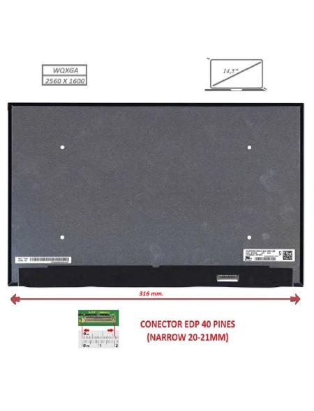 Pantalla compatible para portátil LED 14.5