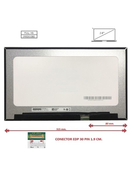 Pantalla compatible para portátil LED 14