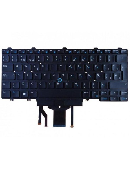 Teclado compatible para portátil DELL Latitude E7250 / E7450 / E5450 / Retroiluminado + Pointstick