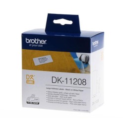 Etiquetas Original Brother DK11208  38x90 mm  Negro sobre Blanco