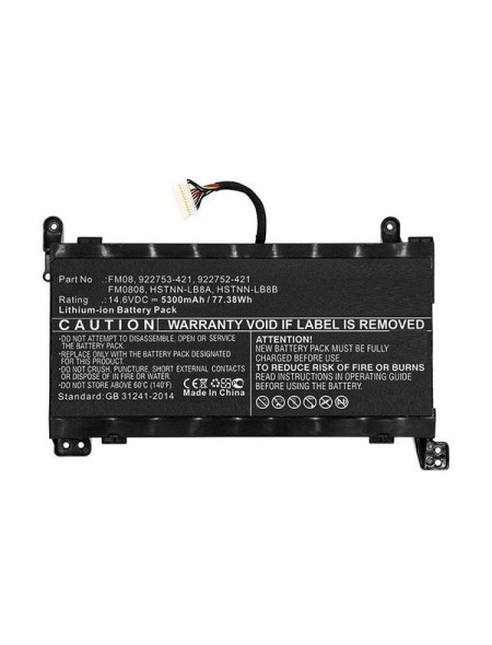 Batería compatible para portátil HP 77WH / 14.6V / 5.3Ah / 16pines