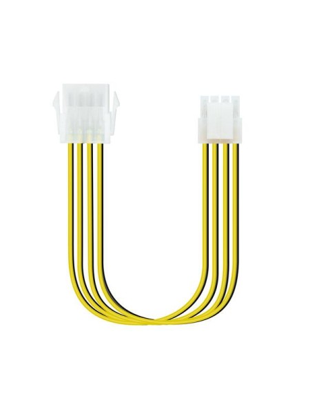 Cable Prolongador alimentacion 8 pines Hembra a 4+4 Pines Macho / 30cm / Nanocable 10.19.1402