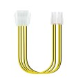 Cable Prolongador alimentacion 8 pines Hembra a 4+4 Pines Macho / 30cm / Nanocable 10.19.1402