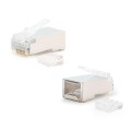 Conector RJ45 8 hilos cat.6 Ftp blindado con guias (pack 10 uds) Nanocable 10.21.0203