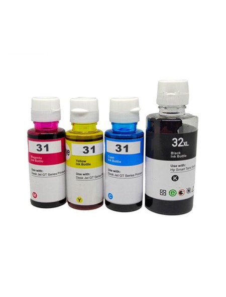 Botella Tinta genérica para HP 31 Cian / 1vu26ae
