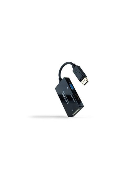 Conversor DisplayPort a HDMI / DVI / VGA / 20cm / Negro / 10.16.3301-ALL