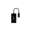 Conversor DisplayPort a HDMI / DVI / VGA / 20cm / Negro / 10.16.3301-ALL
