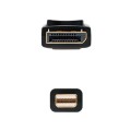 Cable Adaptador Mini Displayport macho a Displayport macho / 2 m / Negro / 10.15.2402