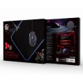 Alfombrilla Gaming Led RGB Gembird / Usb / 10 Modos Iluminacion Led / 250x350mm / MP-GAMELED-M
