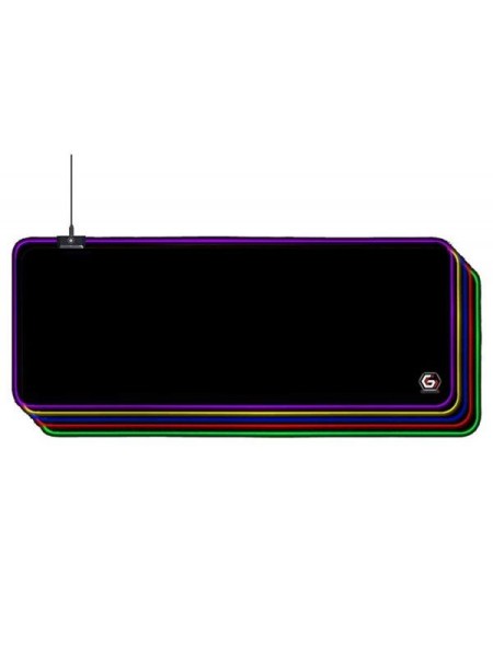 Alfombrilla Gaming Led RGB XL Gembird / Usb / 10 Modos Iluminacion Led / 300x800mm / MP-GAMELED-L