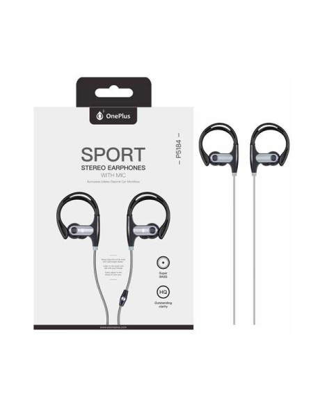 Auriculares + Micro intrauditivos sport P5184 Sunglasses Gris Oscuro One+
