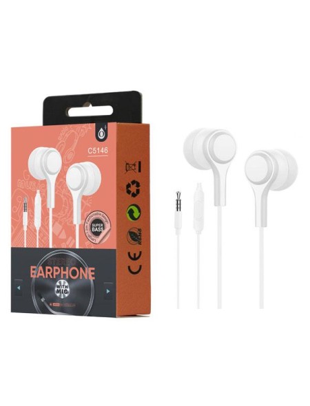 Auriculares + Microfono intrauditivos Lenoy C5146 Blanco One+