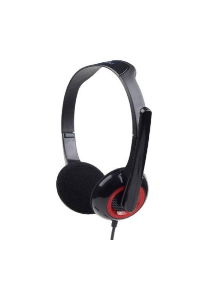 Auriculares con microfono Gembird MHS-002 / 2x Jack 3.5mm / Negro-Rojo