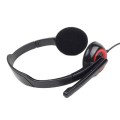 Auriculares con microfono Gembird MHS-002 / 2x Jack 3.5mm / Negro-Rojo