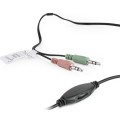 Auriculares con microfono Gembird MHS-002 / 2x Jack 3.5mm / Negro-Rojo