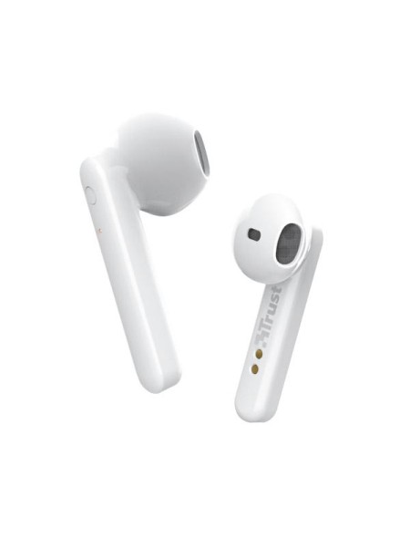 Auriculares Intrauditivos Trust Primo Touch Blanco / Bluetooth / Tactil / Base recargable / 23783