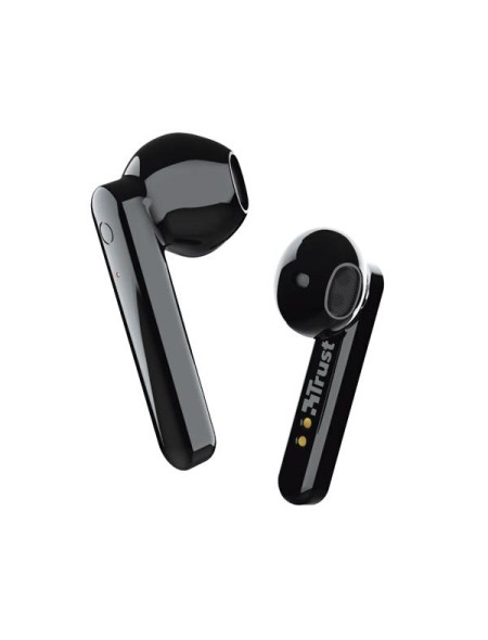 Auriculares Intrauditivos Trust Primo Touch Negro / Bluetooth / Tactil / Base recargable / 23712
