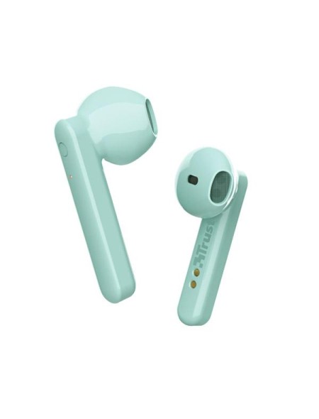 Auriculares Intrauditivos Trust Primo Touch Turquesa / Bluetooth / Tactil / Base recargable / 23781
