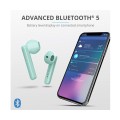 Auriculares Intrauditivos Trust Primo Touch Turquesa / Bluetooth / Tactil / Base recargable / 23781
