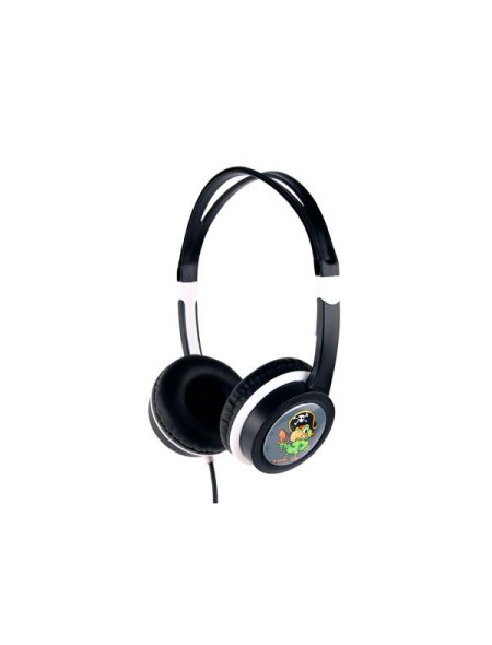 Auriculares para niños Gembird con limitador de volumen / Negro / MHP-JR-BK