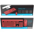 Combo Teclado + Raton Inalambrico GT646 / Rojo / MTK