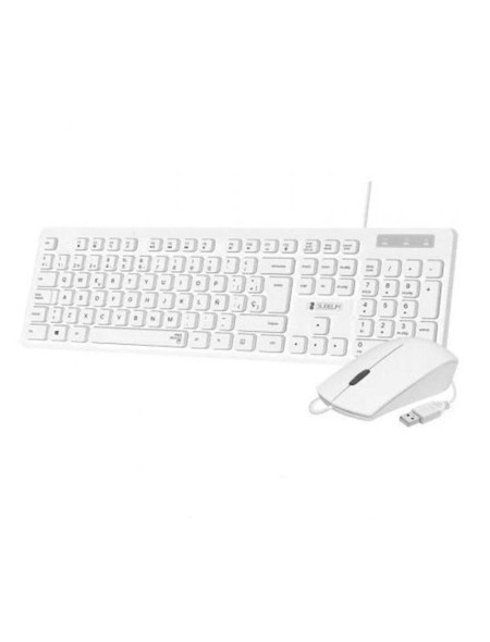 Combo Teclado + Raton USB Subblim Combo Business / Slim / Silencioso / Blanco / SUBKBC-CSSK02