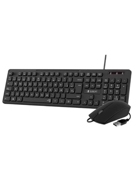 Combo Teclado + Raton USB Subblim Combo Business / Slim / Silencioso / Negro / SUBKBC-CSSK01