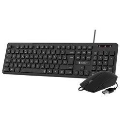 Combo Teclado + Raton USB Subblim Combo Business / Slim / Silencioso / 1200 DPI / Negro / SUBKBC-CSSK01