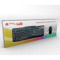 Combo Teclado Multimedia + Raton Inalambrico Talius KB-6001 Negro / Raton ambidiestro / 1000 Dpi / TAL-KB6001
