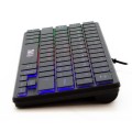 Teclado Gaming TKL Onaji KII / Iluminacion Led Rainbow / 64 teclas / Diseño Slim / Silencioso / Negro