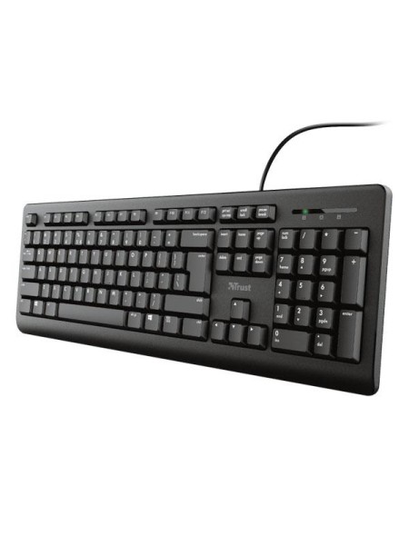 Teclado multimedia Usb Trust TK-150 / Tamaño compacto / Teclado Silenciado / Resistente a derrames