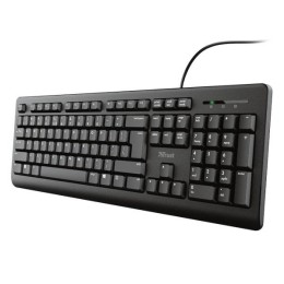 Teclado multimedia Usb Trust TK-150 / Tamaño compacto / Teclado Silenciado / Resistente a derrames