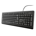 Teclado multimedia Usb Trust TK-150 / Tamaño compacto / Teclado Silenciado / Resistente a derrames