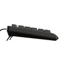 Teclado multimedia Usb Trust TK-150 / Tamaño compacto / Teclado Silenciado / Resistente a derrames