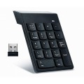 Teclado numerico inalámbrico KPD-W-02 / Negro / Gembird