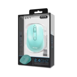 Raton inalámbrico GT641 krack 2.4Ghz / 1600 dpi / Verde agua / MTK