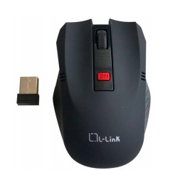Raton inalámbrico L-Link LL-2095-N / 1600 Dpi / Ergonomico / Ambidiestro / Negro