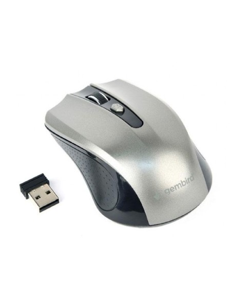 Raton óptico inalambrico Gembird / 4 Botones / 1600 Dpi / Plata-Negro / Musw-4b-04-Bg