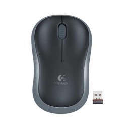 Raton óptico inalámbrico Logitech M185 Negro-Gris