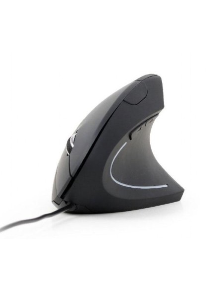 Raton óptico USB Ergonomico vertical Gembird / 6 Botones / 3200 Dpi / Negro  MUS-ERGO-01
