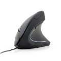 Raton óptico USB Ergonomico vertical Gembird / 6 Botones / 3200 Dpi / Negro  MUS-ERGO-01