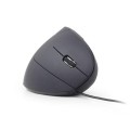Raton óptico USB Ergonomico vertical Gembird / 6 Botones / 3200 Dpi / Negro  MUS-ERGO-01
